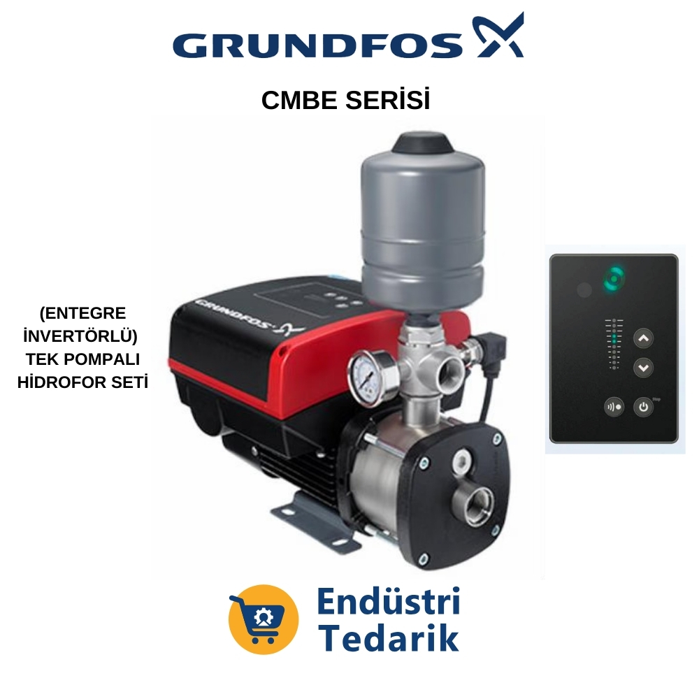 GRUNDFOS CMBE 10-54 Entegre Frekans Kontrollü Tek Pompalı Paket Hidrofor Seti - 98374701