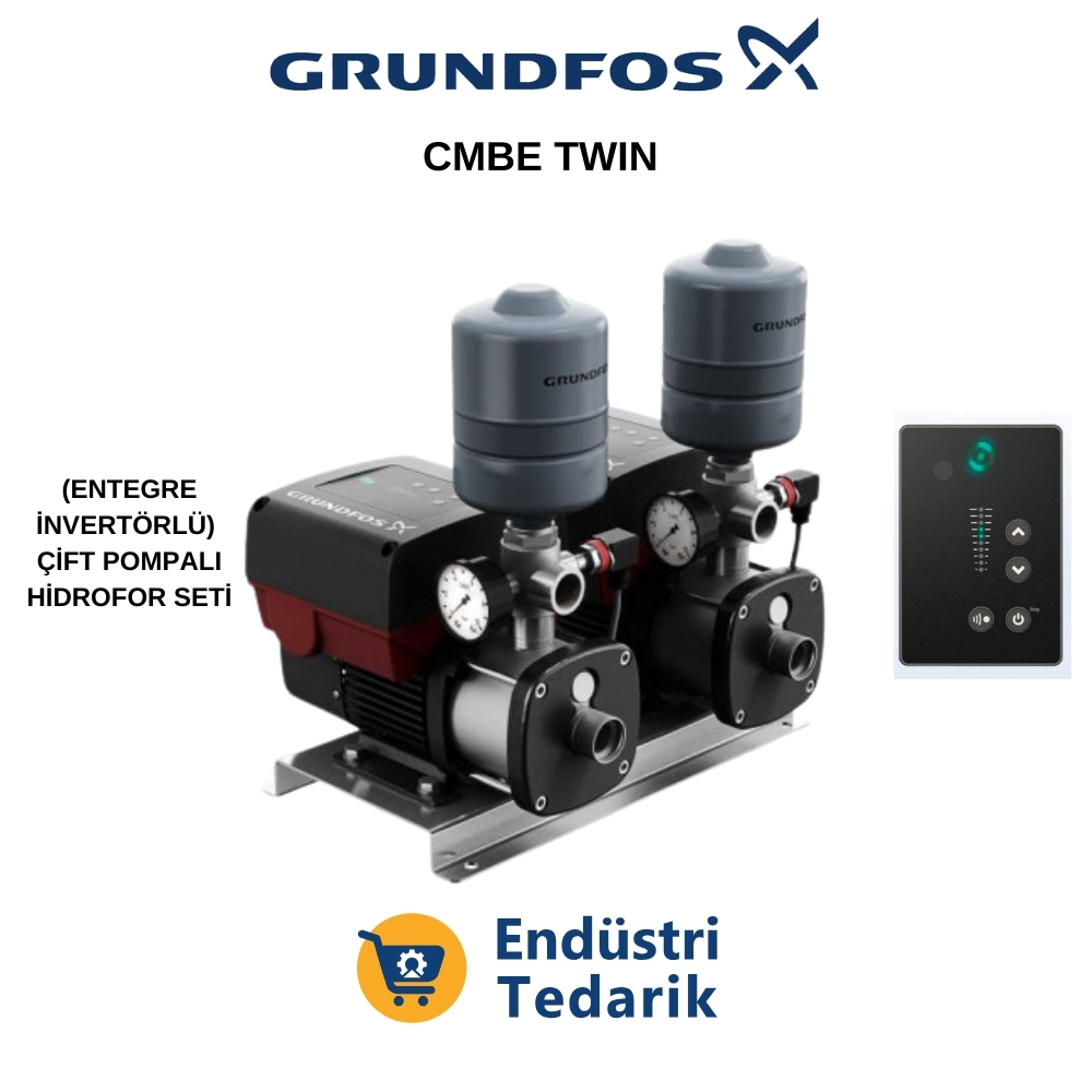 GRUNDFOS CMBE TWIN 3-62 Entegre Frekans Kontrollü 2 Pompalı Hidrofor Seti - 99219420