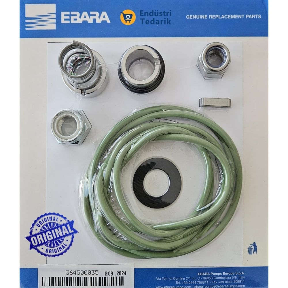 EBARA Seal Kit, 3LM/3LS Serisi Conta Takımı - 22mm Sic/Sic/Viton - 364500035