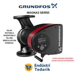 GRUNDFOS MAGNA3 80-100 F 360 1x230V PN10 Islak Rotorlu Frekans Kontrollü Sirkülasyon Pompası (Flanşlı) 97924319