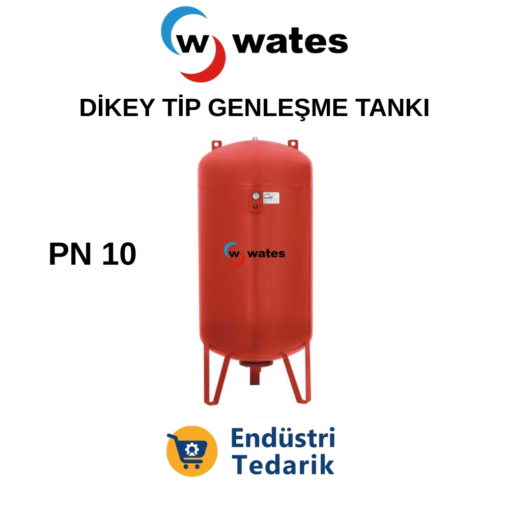 WATES 100 LİTRE 10 BAR (PN10) DİKEY AYAKLI KAPALI GENLEŞME TANKI
