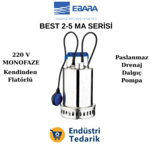 EBARA BEST/A 2 MA (Flatörlü) Paslanmaz Çelik Drenaj Dalgıç Pompa - 1721090021A