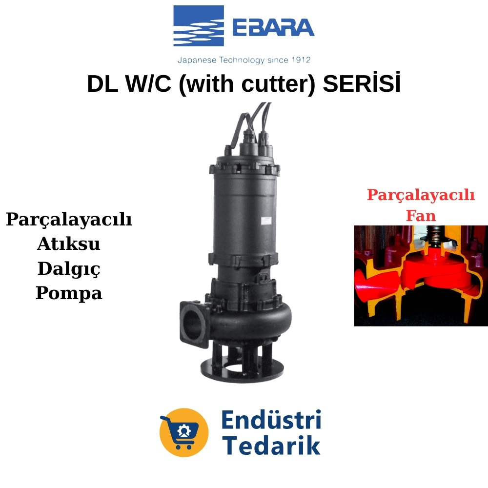 EBARA 100DL53.7W/C Parçalayacılı Atıksu Dalgıç Pompa 1545500051