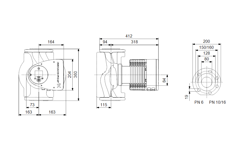 GRUNDFOS MAGNA3 80-40 F 360 1x230V PN10 Islak Rotorlu Frekans Kontrollü Sirkülasyon Pompası (Flanşlı) 97924316 - Görsel 3