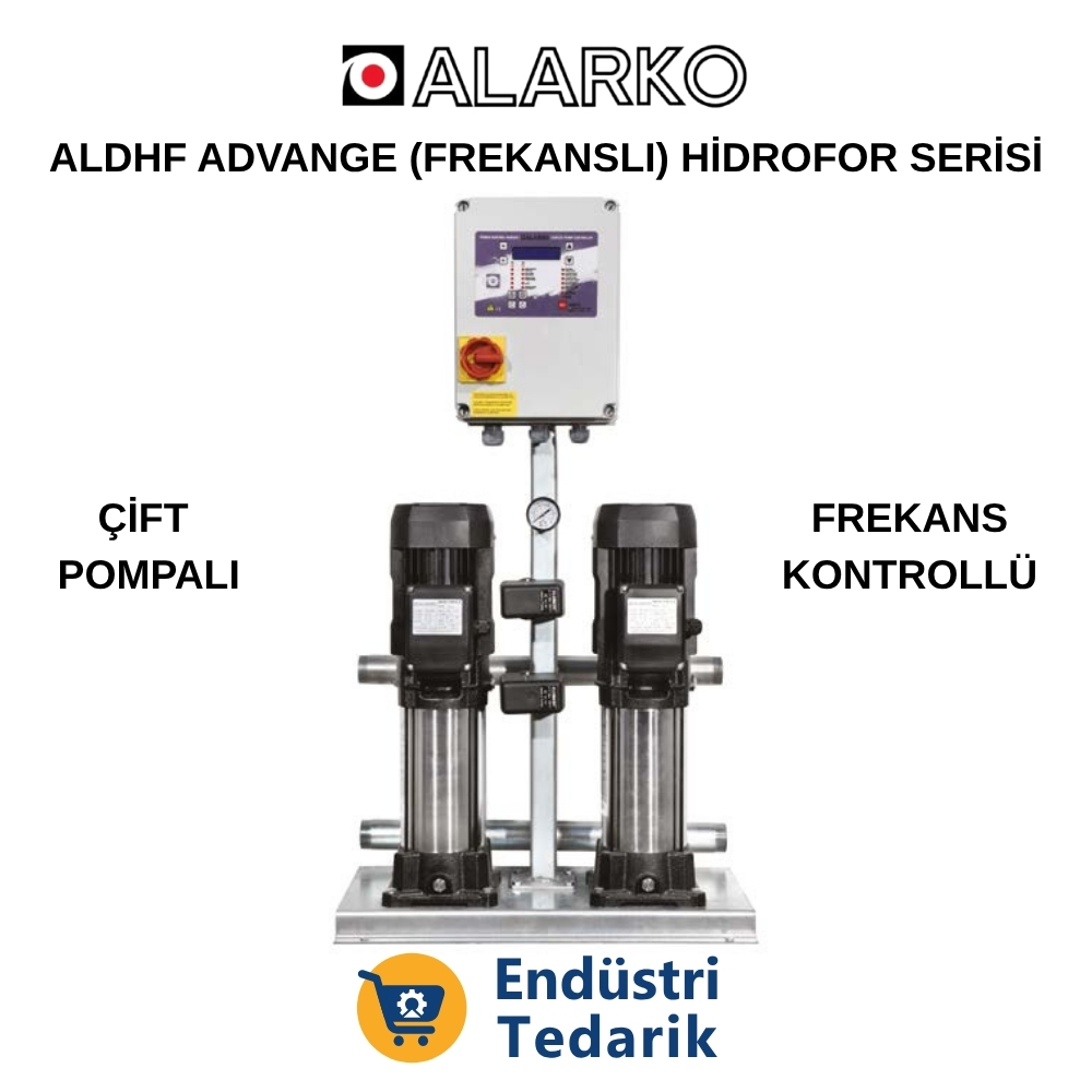 ALARKO ALDHF 4/8-2 ADVANCE (3.0 HP) Çift Pompalı Hidrofor Seti (Frekans Kontrollü)