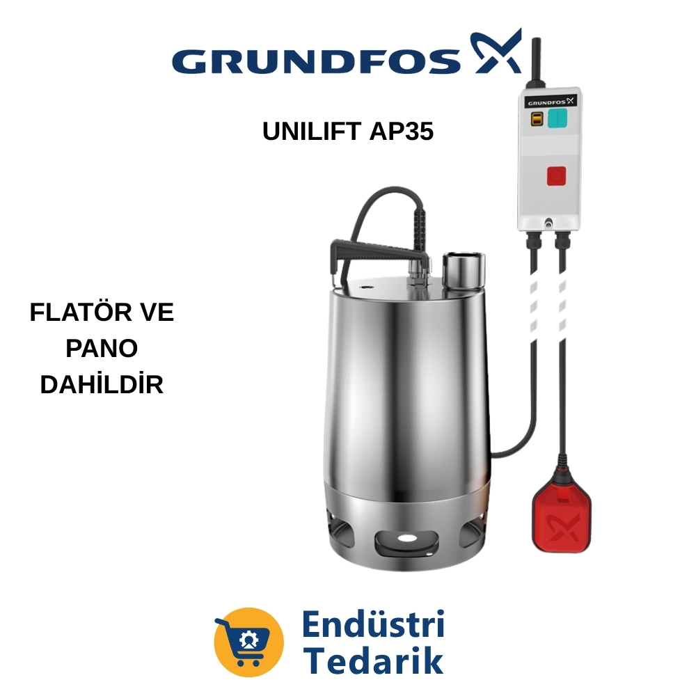 GRUNDFOS UNILIFT AP 35.40.06.A3.V (Pano'lu) Domestik Atıksu Pompası - 96023875