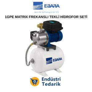 EBARA 1GPE MATRIX3-5T/0.75 ESPM (230V) FREKANSLI TEK POMPALI HİDROFOR SETİ (60LT TANKLI)