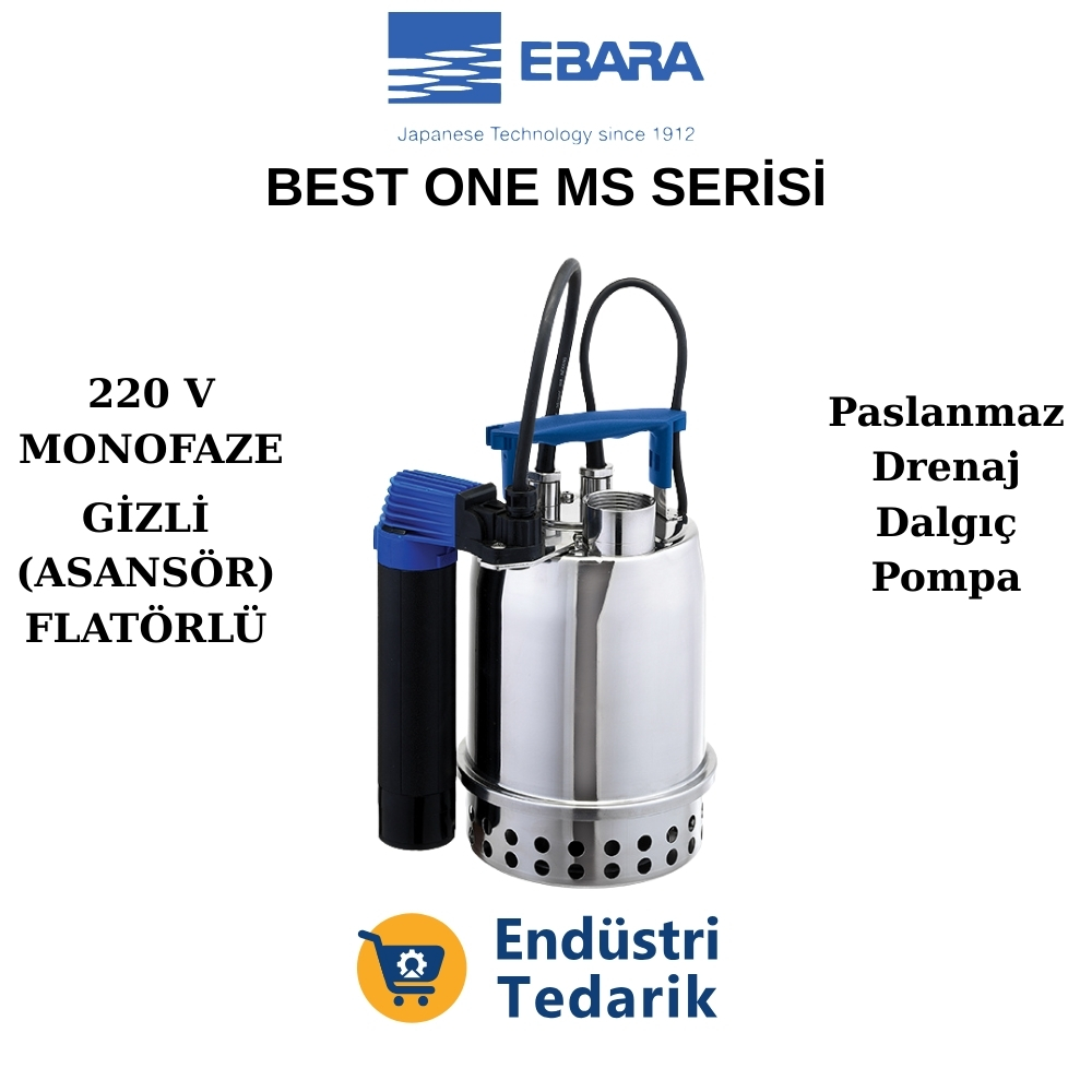 EBARA BEST ONE MS (Asansör Flatörlü) Paslanmaz Çelik Drenaj Pompası - 1712100000