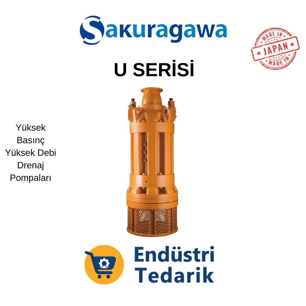 SAKURAGAWA U-210010A (75 kW) - Yüksek Basınç & Yüksek Debili Drenaj Dalgıç Pompalar