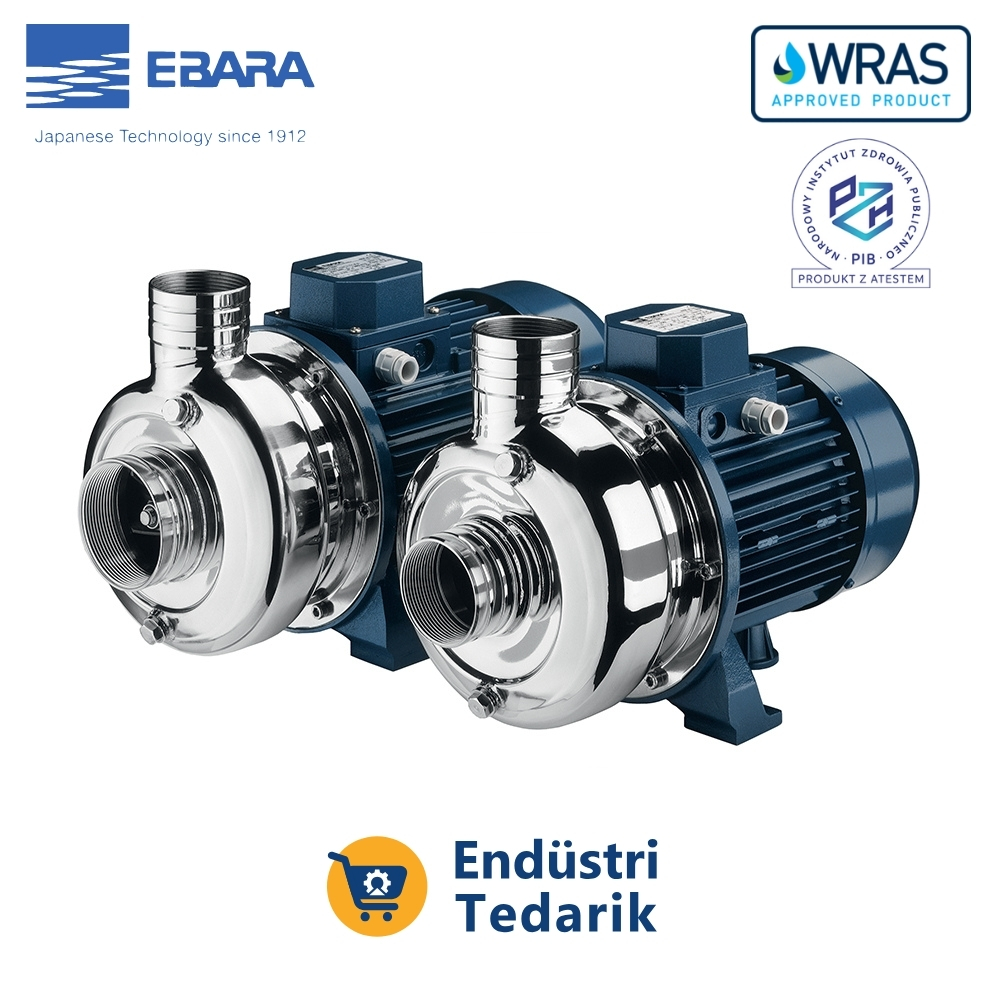 EBARA DWO 150 Trifaze Açık Fanlı Paslanmaz Çelik Santrifüj Pompa - Görsel 4