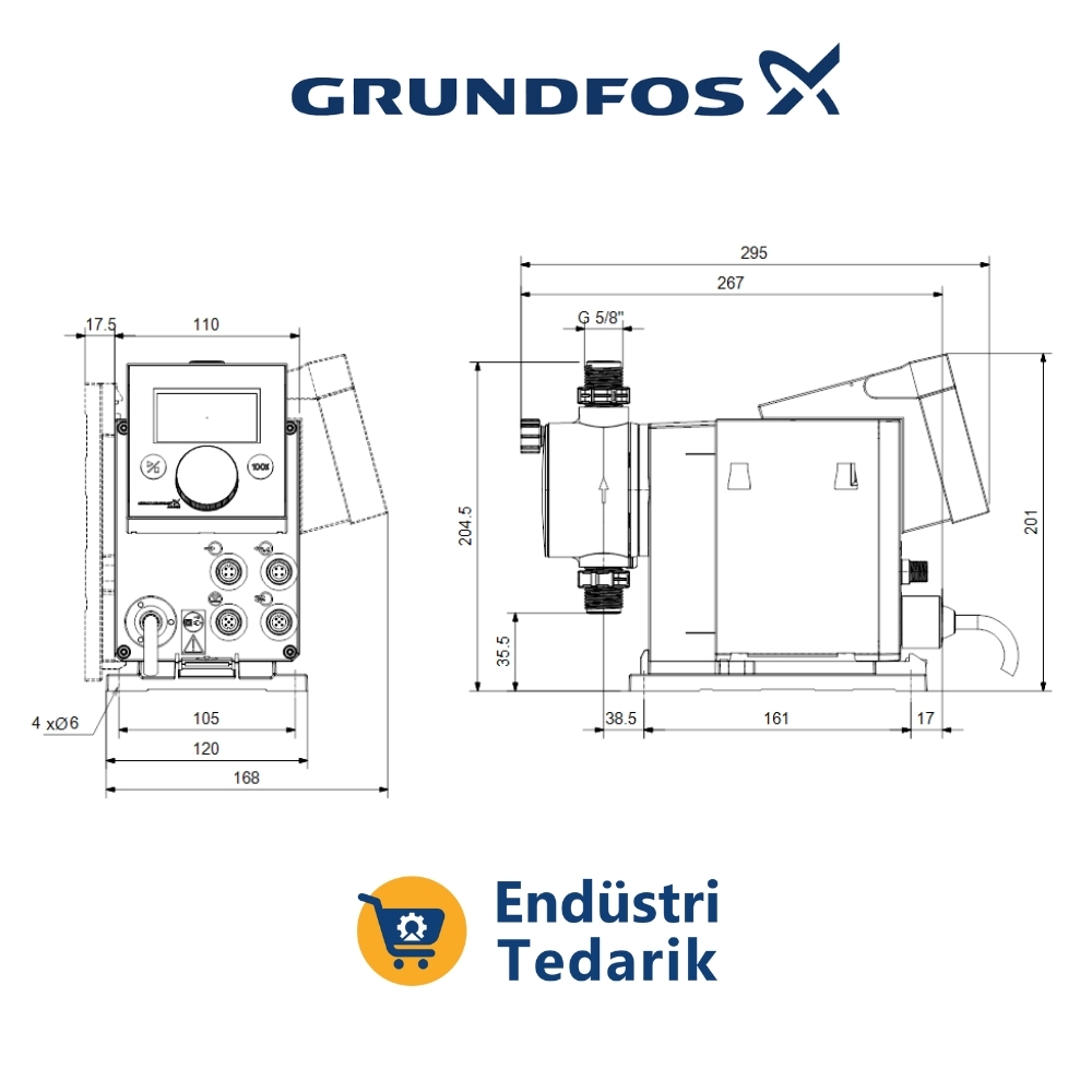 GRUNDFOS DDA 30-4 FKM Smart Dijital S Dozaj Pompası - Görsel 4