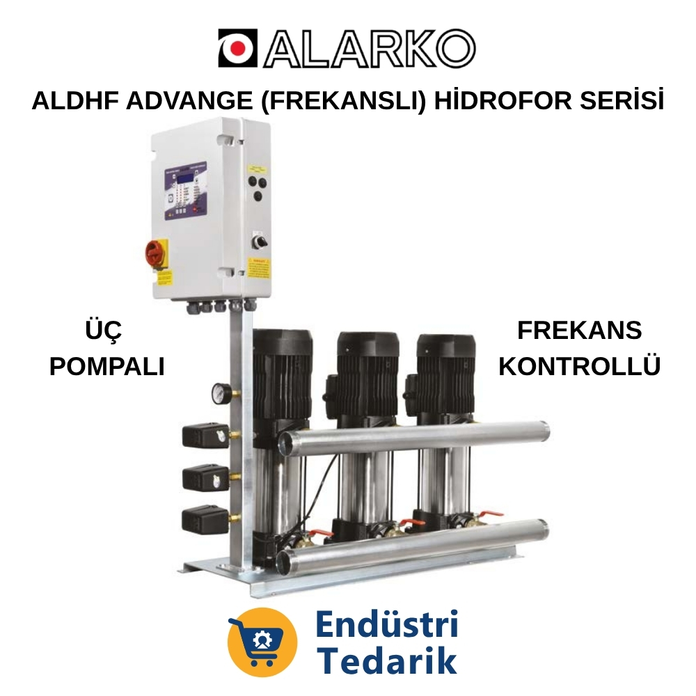 ALARKO ALDHF 4/6-3 ADVANCE (2.0 HP) Üç Pompalı Hidrofor Seti (Frekans Kontrollü)