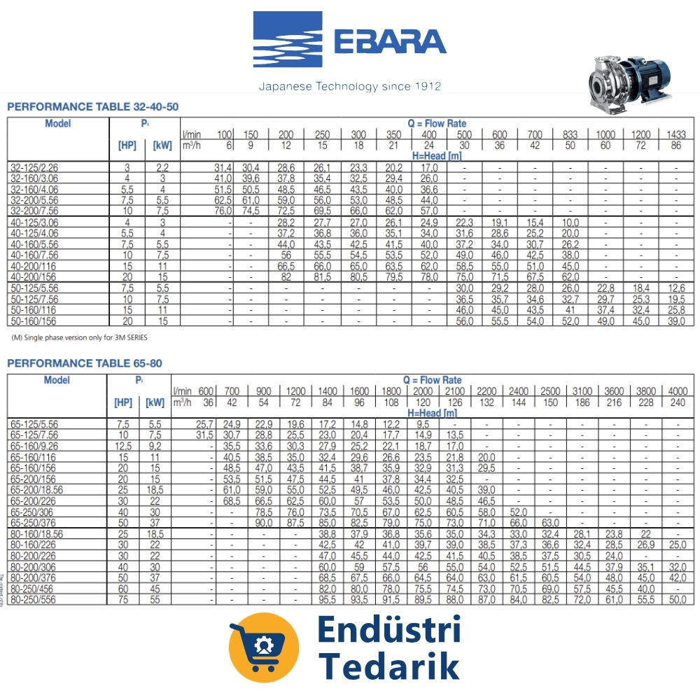 EBARA 3LS 40-160/4.0 EXPROOF Ara Flanşlı Yatay Tek Kademeli AISI 316 Paslanmaz Çelik Santrifüj Pompa - 1327550004I_EX - Görsel 4