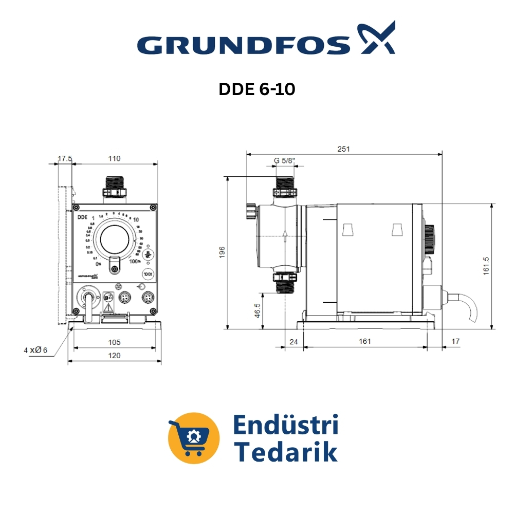 GRUNDFOS DDE 6-10 B-PV/T/C-X-31I001FG Dozaj Pompası - 97720944 - Görsel 3