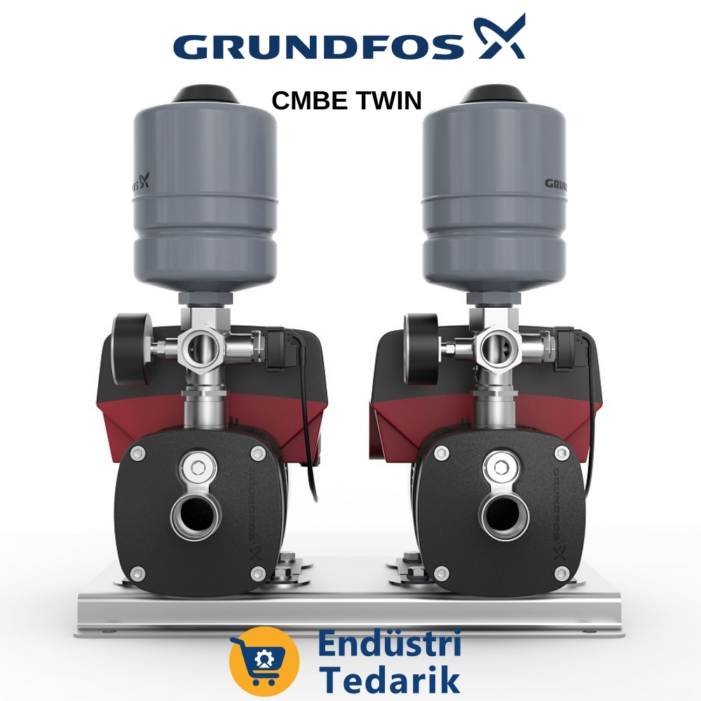 GRUNDFOS CMBE TWIN 3-93 Entegre Frekans Kontrollü 2 Pompalı Hidrofor Seti - 99219421 - Görsel 5
