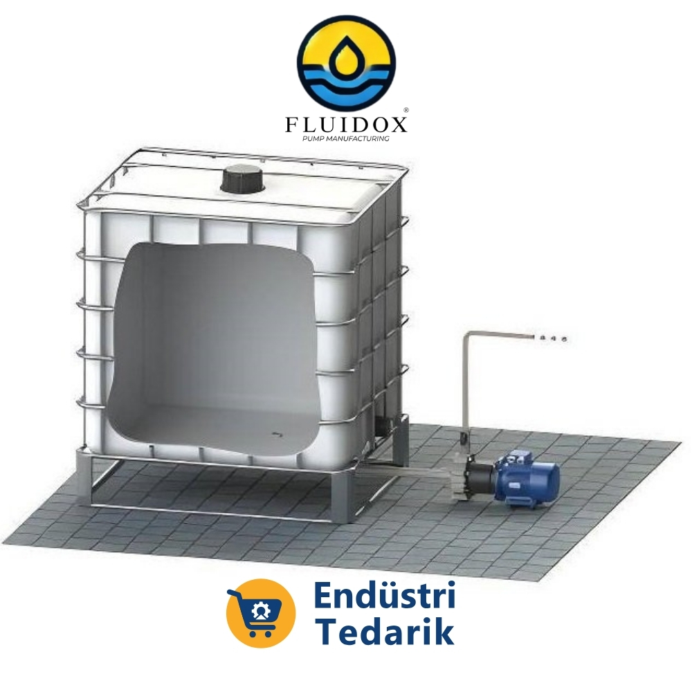 FLUIDOX FLX P-4055 PDVF (5.5 kW) Kimyasal Plastik Asit Pompası - Görsel 3