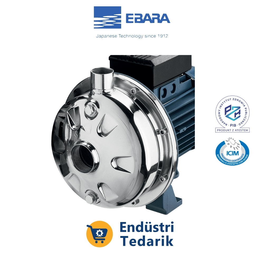 EBARA CDXM 70/07 Monafaze Tek Kademeli Paslanmaz Çelik Santrifüj Pompa (AISI 304) - Görsel 3