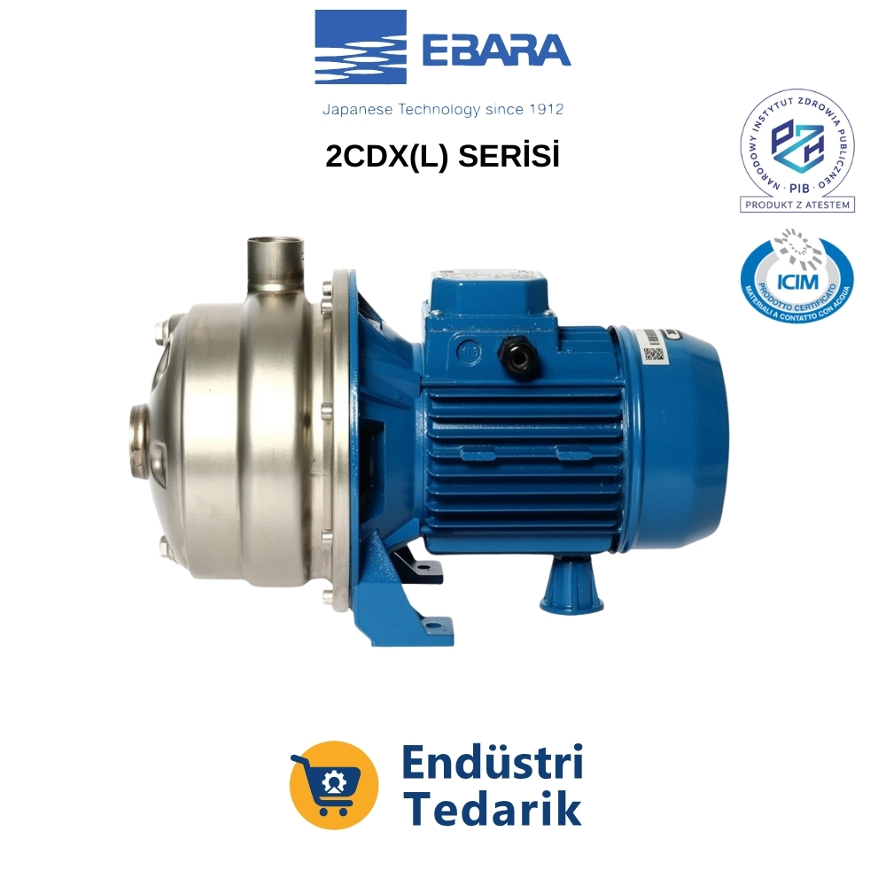 EBARA 2CDX 120/30 Çift Kademeli Paslanmaz Santrifüj Pompa - 1989300004I - Görsel 3