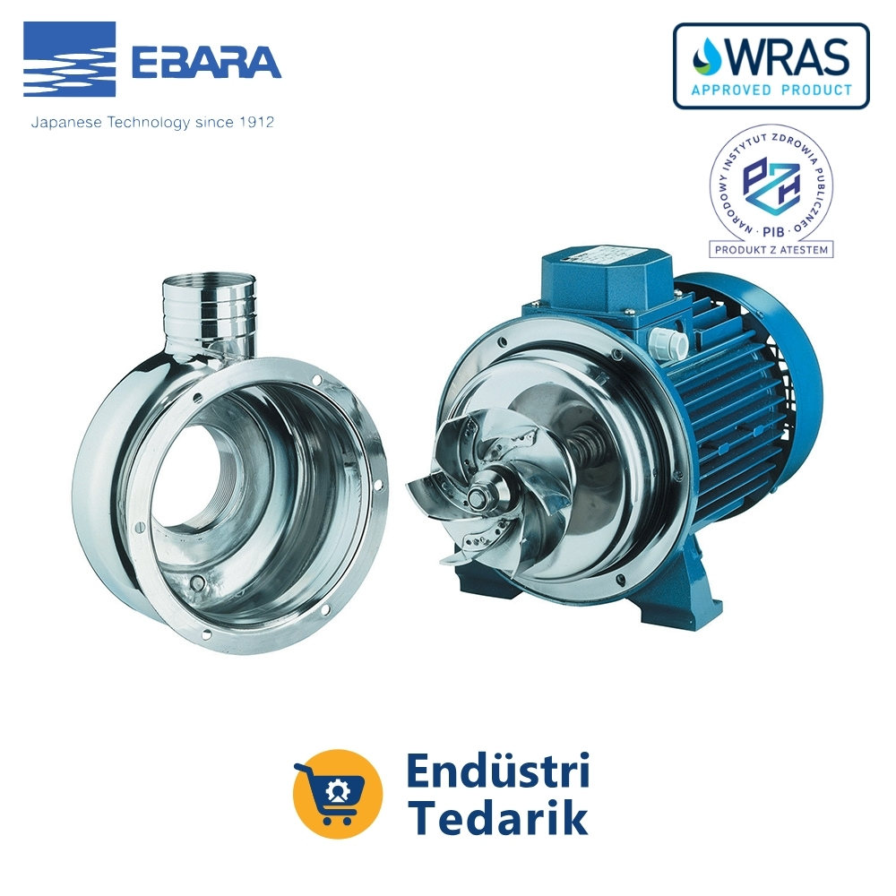 EBARA DWO 150 Trifaze Açık Fanlı Paslanmaz Çelik Santrifüj Pompa - Görsel 3