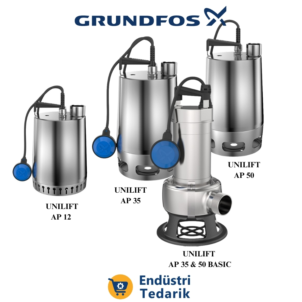 GRUNDFOS UNILIFT AP50.50.08.A1.V (Fişli) Domestik Atıksu Pompası - 96010984 - Görsel 5