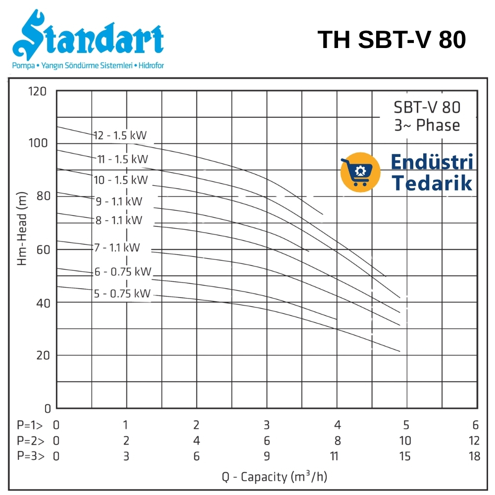 STANDART TH 3xSBT-V 80/5 (0.75kW - 1HP) Üç Pompalı Tam Otomatik Hidrofor Seti - Görsel 2