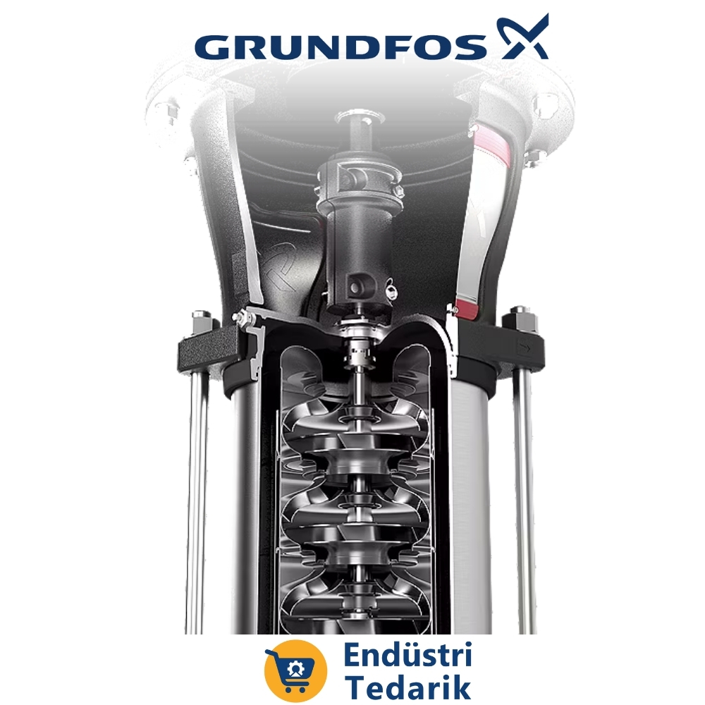 Grundfos CR1s-2 A-FGJ-A-E-HQQE Dikey Kademeli Santrifüj Yüksek Basınç Pompası - Görsel 4