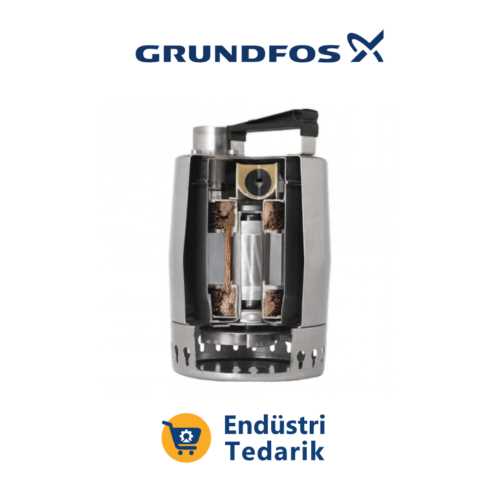 GRUNDFOS KP250 A-1 Flatörlü Paslanmaz Çelik Drenaj Dalgıç Pompa - Görsel 6