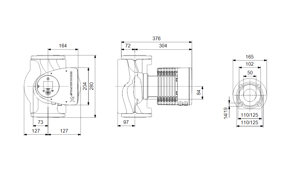 GRUNDFOS MAGNA3 50-150 F 240 1x230V PN6/10 Islak Rotorlu Frekans Kontrollü Sirkülasyon Pompası (Flanşlı) 97924285 - Görsel 3