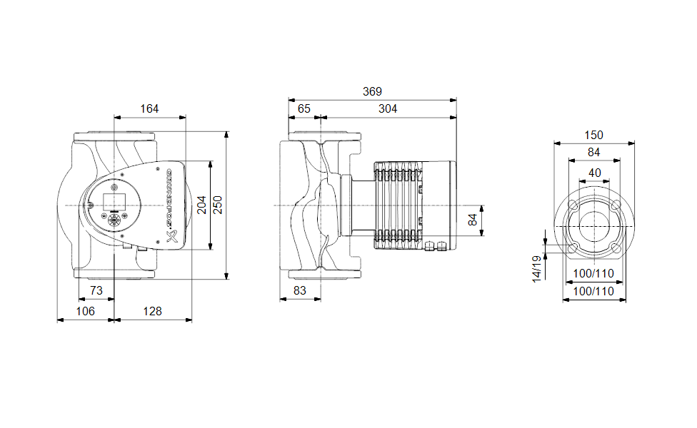 GRUNDFOS MAGNA3 40-180 F 250 1x230V PN6/10 Islak Rotorlu Frekans Kontrollü Sirkülasyon Pompası (Flanşlı) 97924272 - Görsel 3
