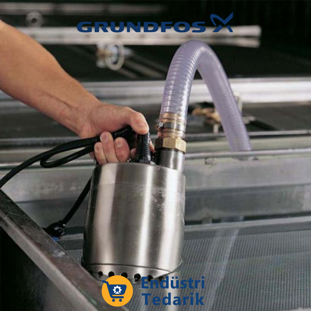 GRUNDFOS KP250 A-1 Flatörlü Paslanmaz Çelik Drenaj Dalgıç Pompa - Görsel 4