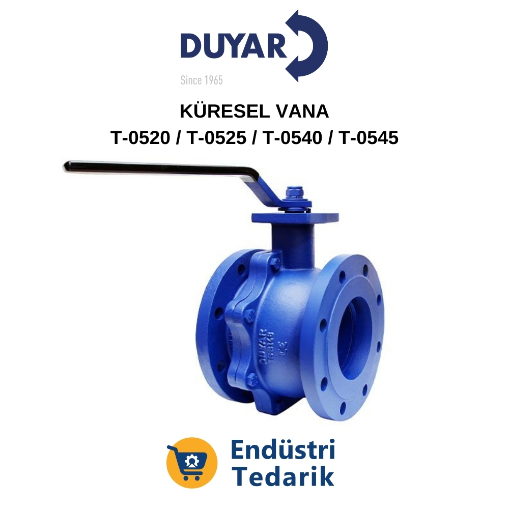 DUYAR Tam Geçişli Küresel Vana - T-0520 DN100