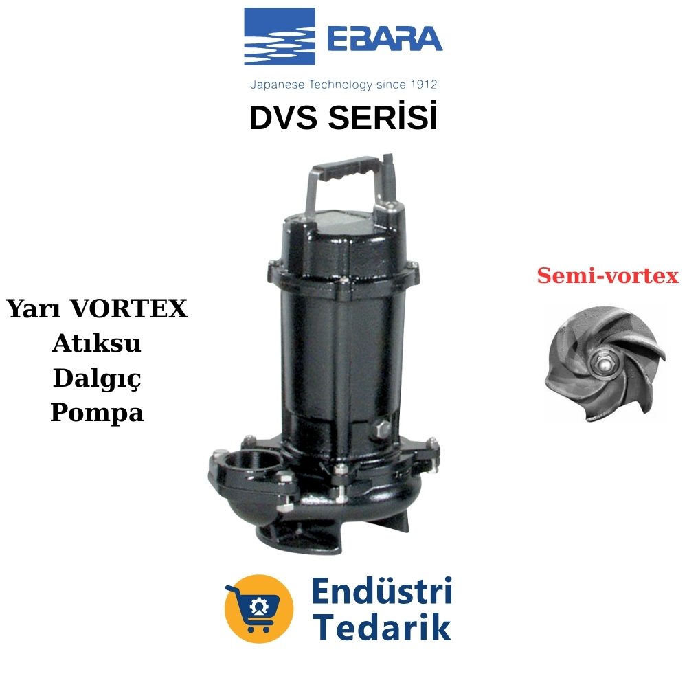 EBARA 50DVS51.5 Yarı-Vortex Atıksu Dalgıç Pompa -1545500062