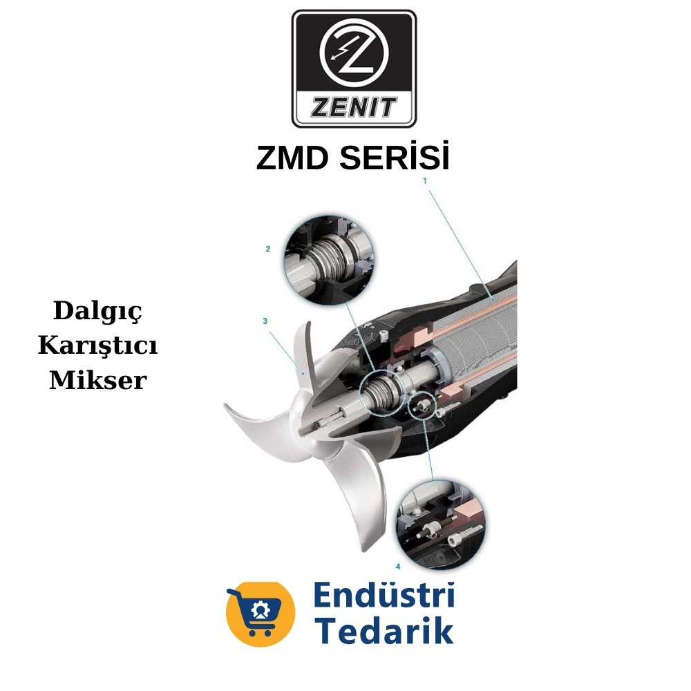 ZENİT ZMD 030B A 2.2/6 AF 010 Dalgıç Karıştırıcı Mikser - Görsel 3