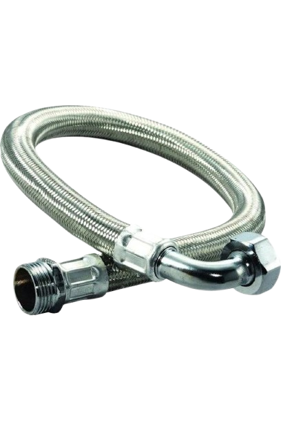 Flex Hortum 1" 100cm (Dirsekli) Çelik Örgülü