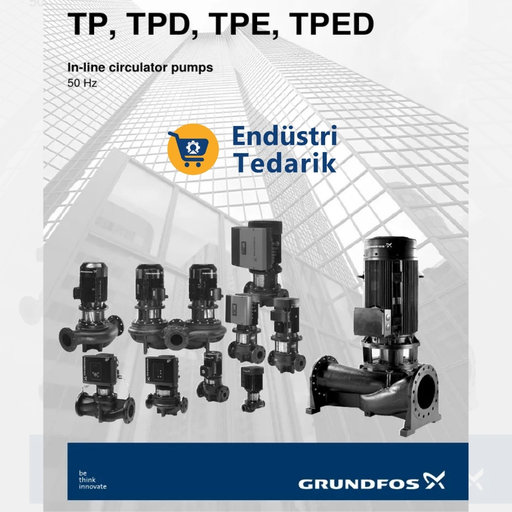 GRUNDFOS TP 25-50/2 BQBE İn-line Kuru Tip Sirkülasyon Pompası - Görsel 3